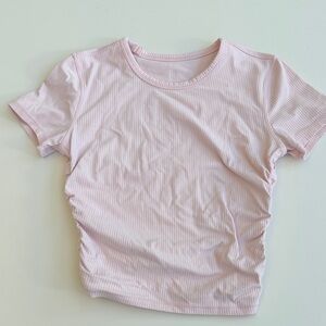 lululemon athletica Light Pink Striped Tee